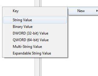 Registry: New String Value