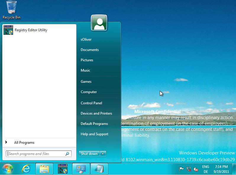 Old Windows 7 Start Menu in Windows 8