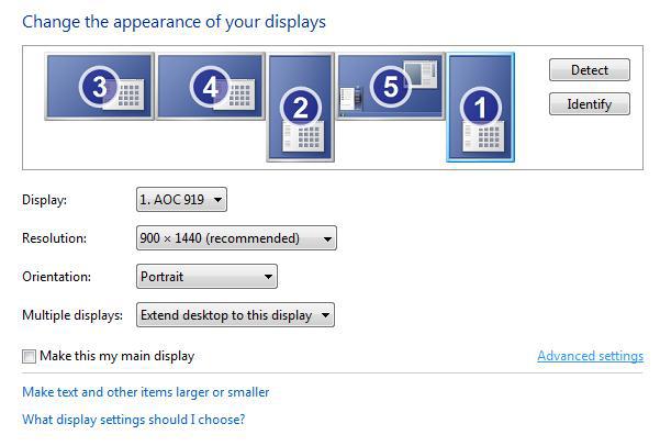 Open Advanced Monitor Settings