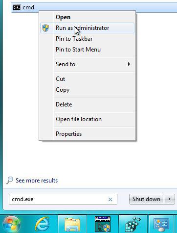 Open CMD as admin in Windows 8