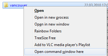 Open  Command Prompt Here Windows 7
