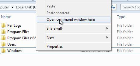 Open command windows here