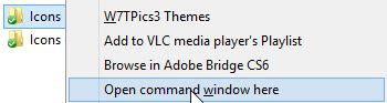 Open Command Window Here Context Menu