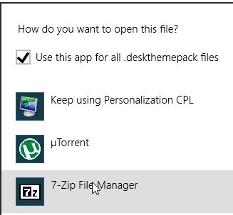 Open Deskthemepack With 7Zip