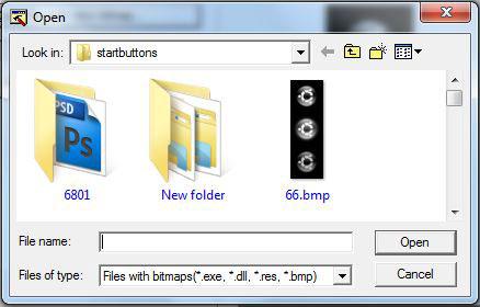 Open Start Button BMP Windows 7
