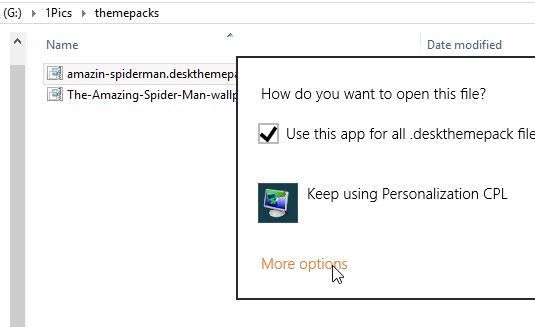 Open With Option On Windows8