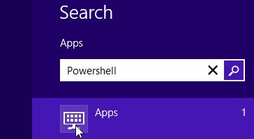 Opening Powershell On Windows8