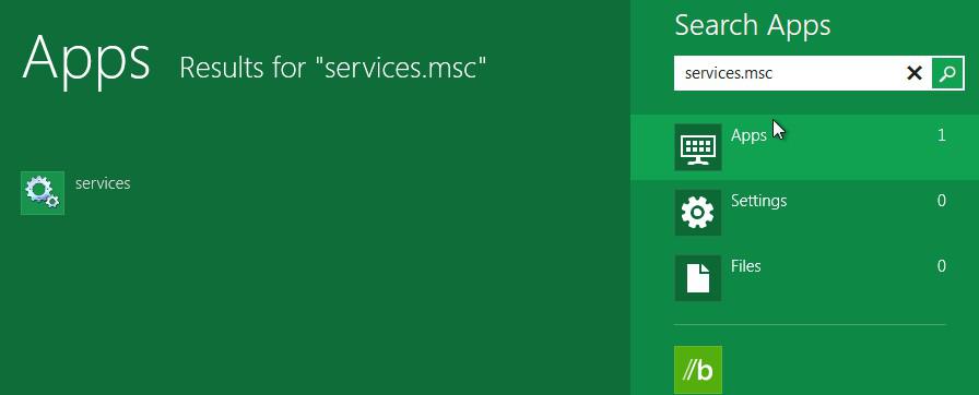 Opening Windows 8 Services Msc 1