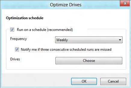 Optimize the drives