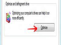Optimize hard drive