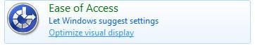 Optimize Visual Settings in Windows 7