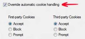 Override Automatic Cookie Handling