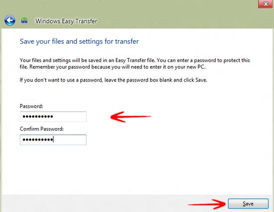 Password protect easy file transfer