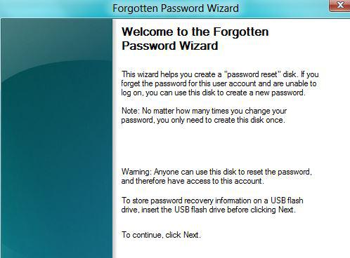 Password Recovery disk Wizard