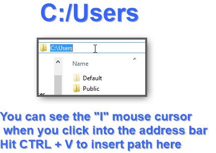 Paste Path Into Explorer Address Bar