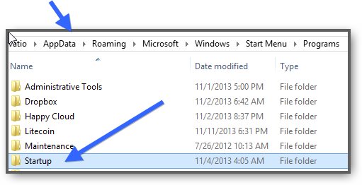 Path To Startup Folder On Windows8