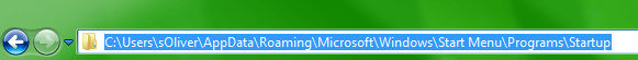 Path to Windows 7 Startup Programs