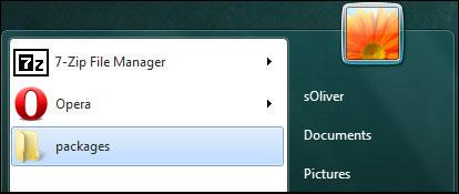 Pin folder to start menu in Windows 7