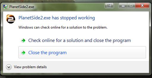 Planetside2 Exe Has Stopped Working