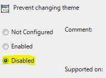 Prevent Changing Windows 7 Theme