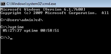 preview-how long Windows 7 has been running