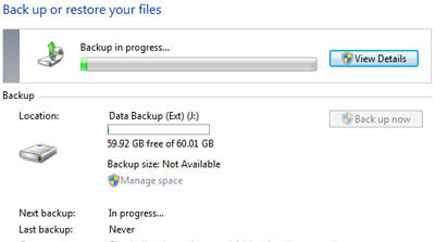 preview-how to automatically backup files to an external drive in Windows 7