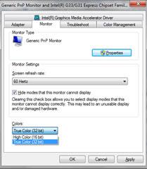 preview - how to change color depth in Windows 7