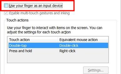 preview-how to disable touch screen on Windows 8