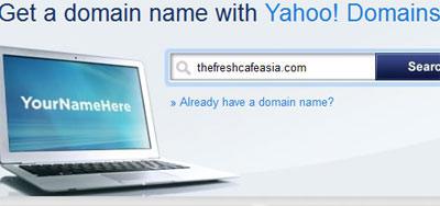 preview-how to register a domain name with Yahoo