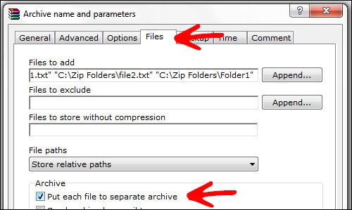 Put each file into separate zip archive