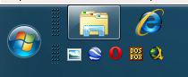 QuickLaunch toolbar below icons
