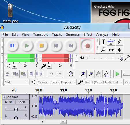 Record audio audacity