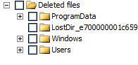 Recover deleted files