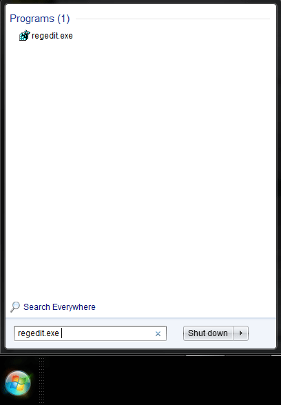 Regedit.exe Windows 7