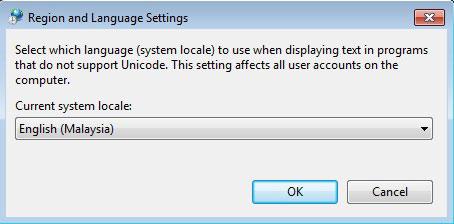 Change your language in this Region and Language Settings window.