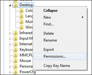 Registry key permissions