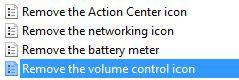 Remove System Icons Windows 7