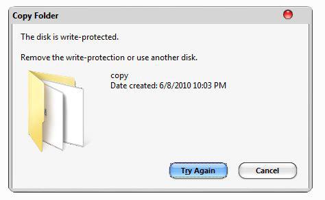 Remove the Write protection or use another disk