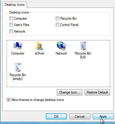 removing all desktop icons from desktop