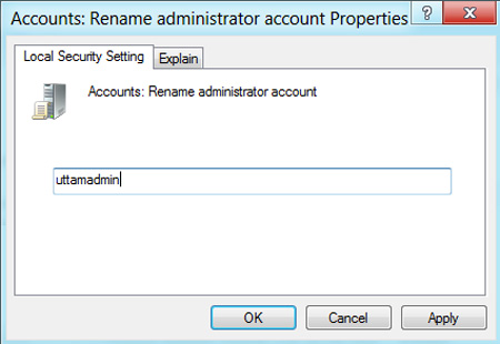 Rename admin name