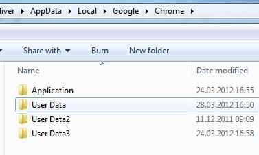 Rename Google Chrome User Data Profile Folder