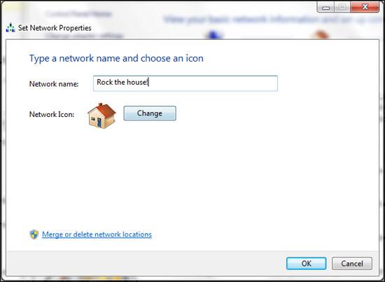 Rename network Windows 7