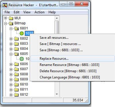 Replace Resource in Windows 7