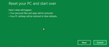 Reset Windows 8 PC