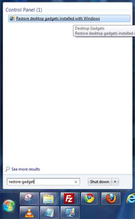 Restore Windows 7 Sidebar Gadgets