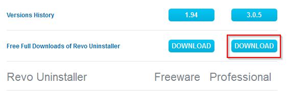 Download Pro Trial of Revo Uninstaller