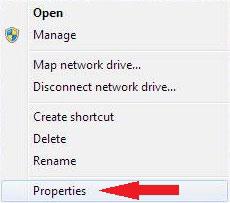 Click on Properties on the right click menu of Computer