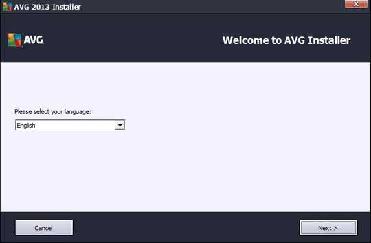 Run the AVG installer after it has finished downloading