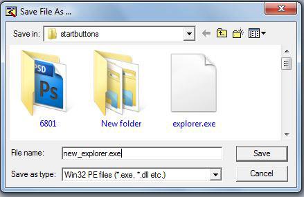 Save Explorer.exe File