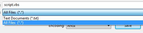 Save VBScript